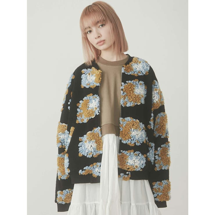 fluffy pattern jacket[品番：MKSW0040094]｜merry  jenny（メリージェ二ー）のレディースファッション通販｜SHOPLIST（ショップリスト）