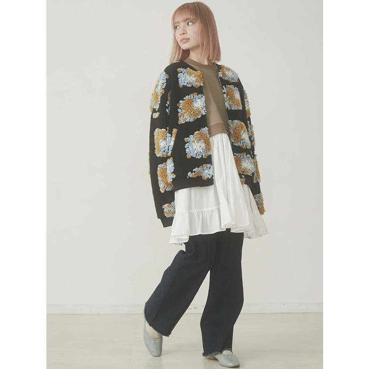 fluffy pattern jacket[品番：MKSW0040094]｜merry  jenny（メリージェ二ー）のレディースファッション通販｜SHOPLIST（ショップリスト）