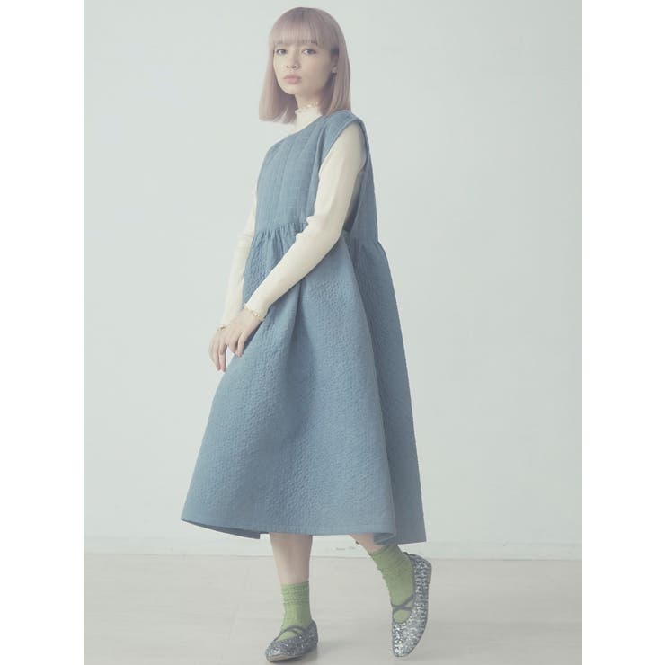 新品　merryjenny floralフレアミニワンピース ブルー 新品merryjenny floralフレアミニワンピース ブルー