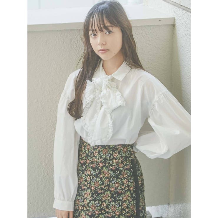 フリルボウタイブラウス[品番：MKSW0041469]｜merry jenny（メリージェ