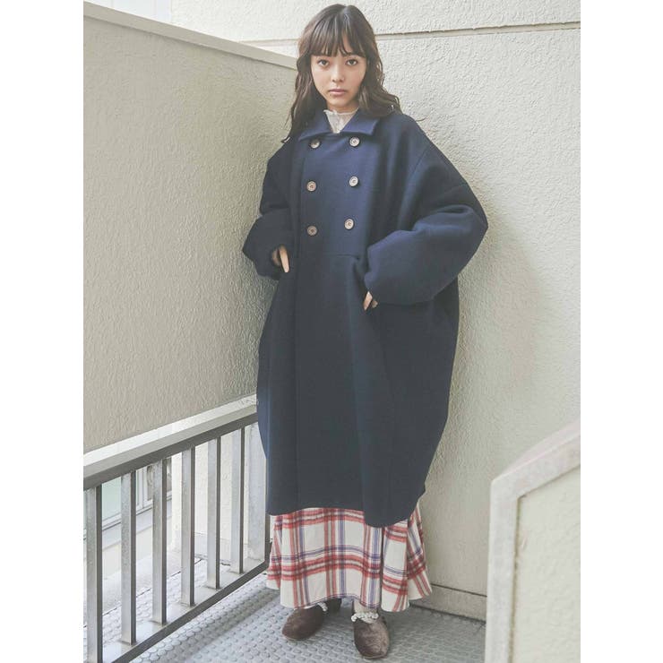 merry jenny more more loose コート merry jenny more more looseコート（オリーブ） -ファッション