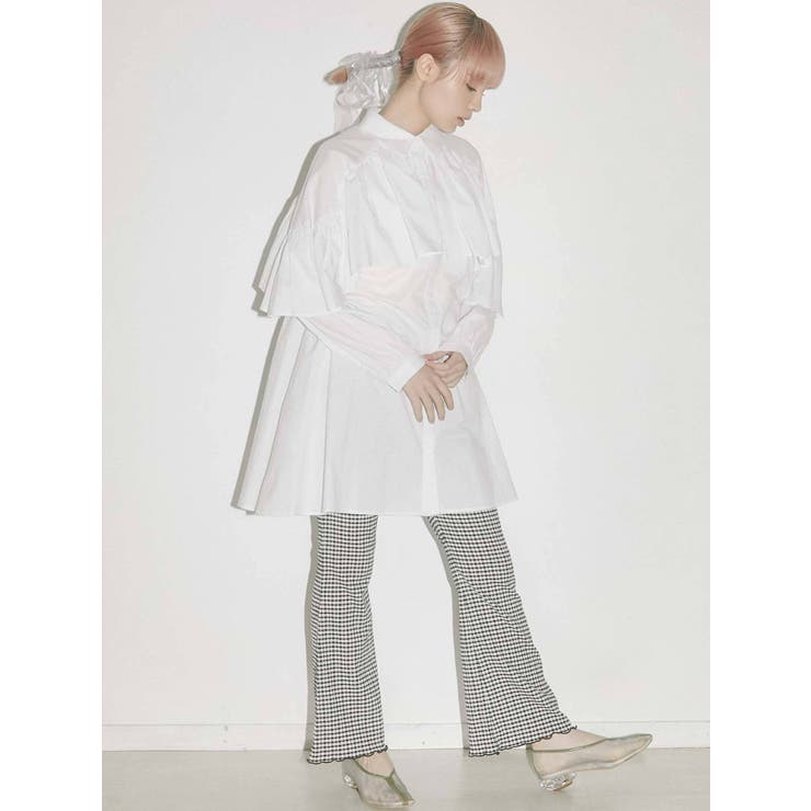 ケープシャツワンピース[品番：MKSW0042564]｜merry jenny