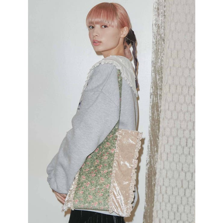 Flowerベロアフリルトート 品番 Mksw Merry Jenny メリージェ二ー のレディースファッション通販 Shoplist ショップリスト