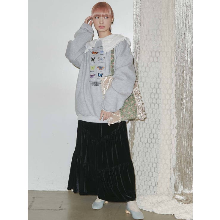 Flowerベロアフリルトート 品番 Mksw Merry Jenny メリージェ二ー のレディースファッション通販 Shoplist ショップリスト