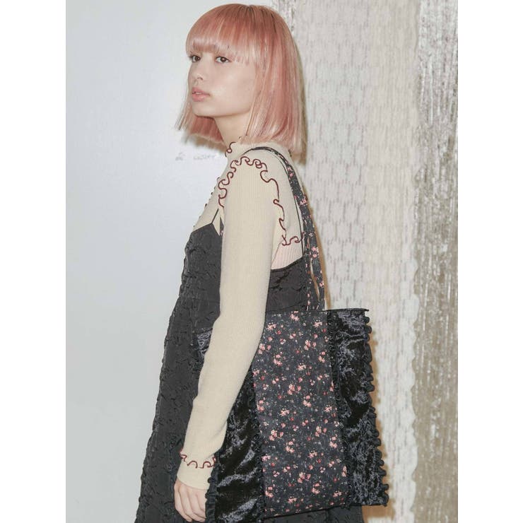 Flowerベロアフリルトート 品番 Mksw Merry Jenny メリージェ二ー のレディースファッション通販 Shoplist ショップリスト