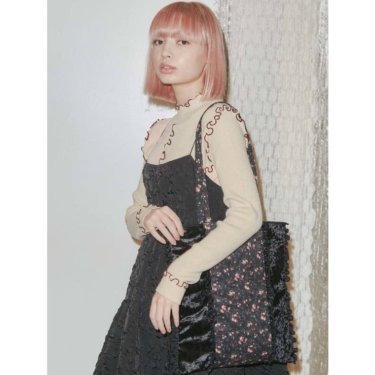 Flowerベロアフリルトート 品番 Mksw Merry Jenny メリージェ二ー のレディースファッション通販 Shoplist ショップリスト