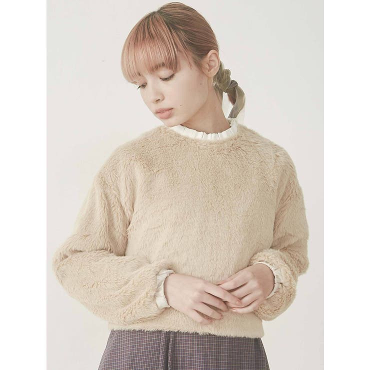 WEB限定】フリルカラーエコファートレーナー[品番：MKSW0041611