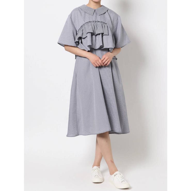 WEB限定】ギンガムパッチワークワンピース[品番：MKSW0042584]｜merry