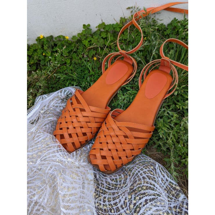 オレンジ | メッシュレースアップshoes | merry jenny