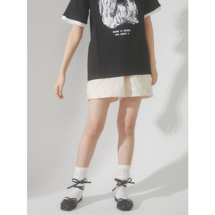 シアーflowerショートパンツ[品番：MKSW0044242]｜merry jenny