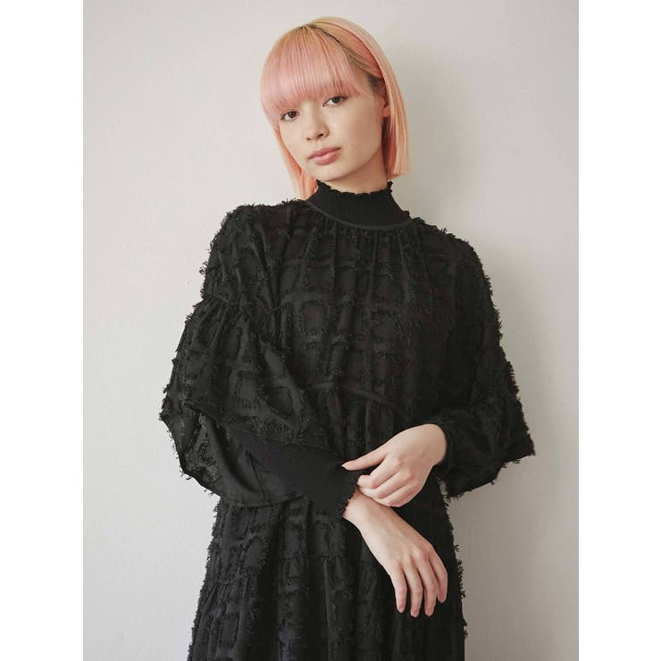 squareティアードロングドレス[品番：MKSW0045853]｜merry jenny