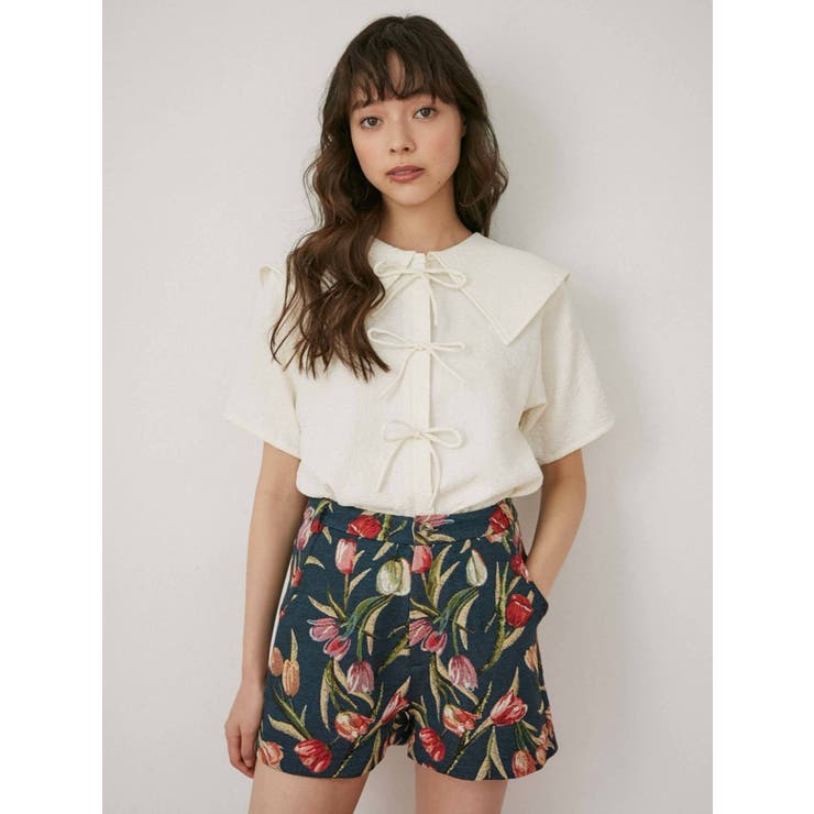 チューリップジャガードショートパンツ[品番：MKSW0046065]｜merry