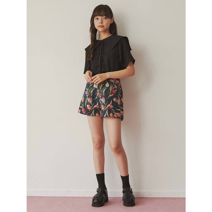 チューリップジャガードショートパンツ[品番：MKSW0046065]｜merry