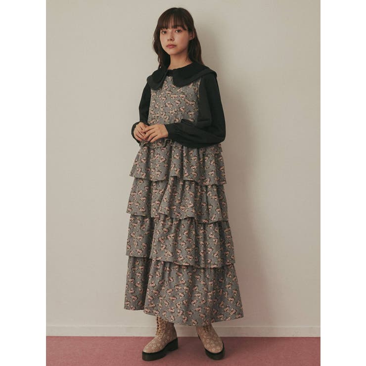 メリージェニー floral dot ティアードジャンスカ merry jenny（メリージェニー）の「floral dotティアード