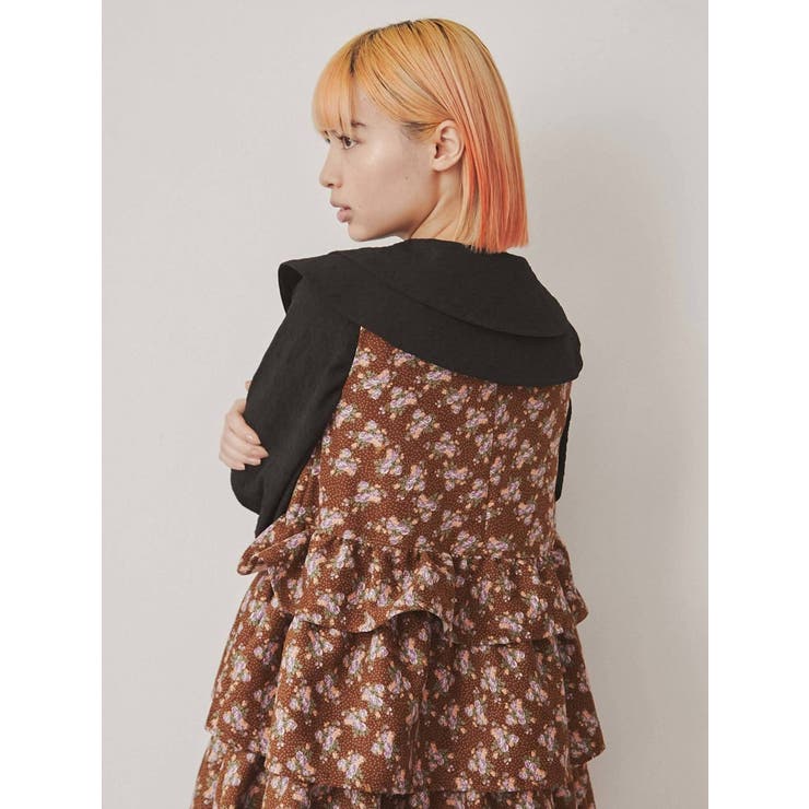 floral dotティアードジャンスカ[品番：MKSW0046087]｜merry jenny