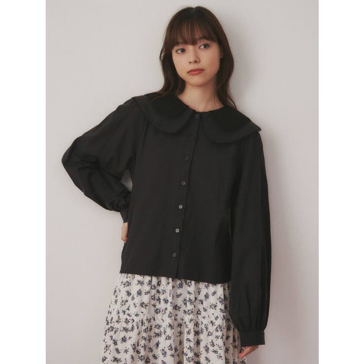 iami  ダブルカラーブラウス ラウンドダブルカラーブラウス[品番：MKSW0047072]｜merry jenny