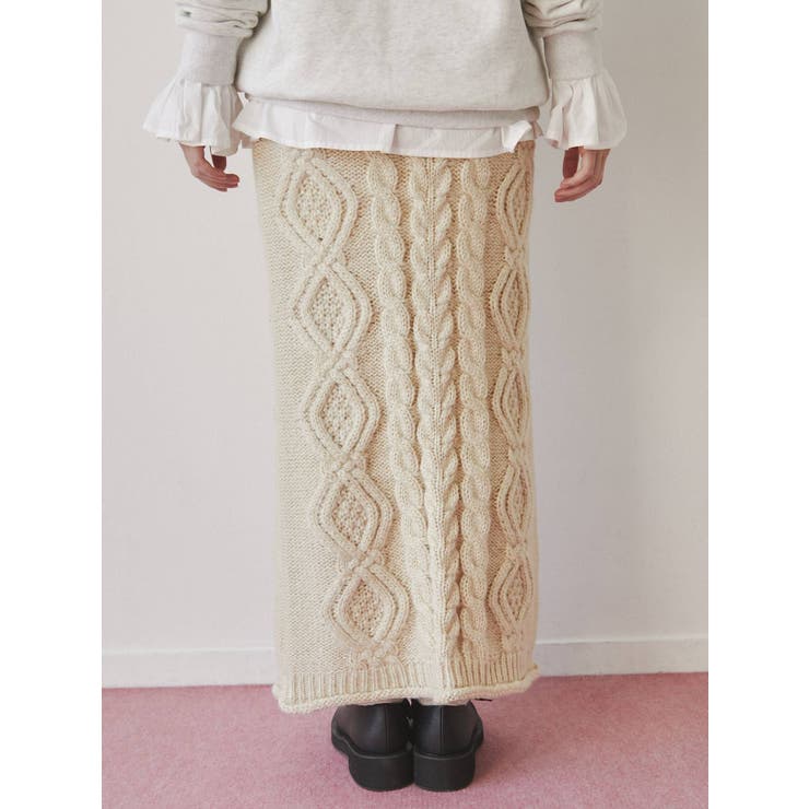 ケーブルニットスカート[品番：MKSW0047073]｜merry jenny（メリージェ