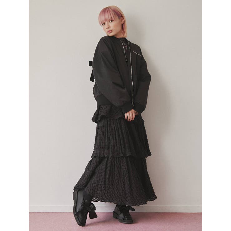 ribbonワイドソールモカシン[品番：MKSW0047415]｜merry jenny