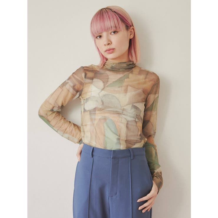 diaryメッシュtops[品番：MKSW0047421]｜merry jenny
