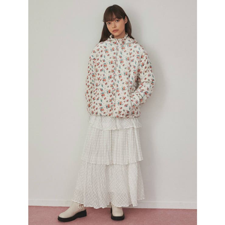 floralベロアキルトジャケット | merry jenny | 詳細画像39 