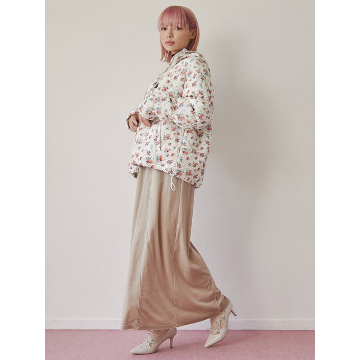 floralベロアキルトジャケット | merry jenny | 詳細画像7 