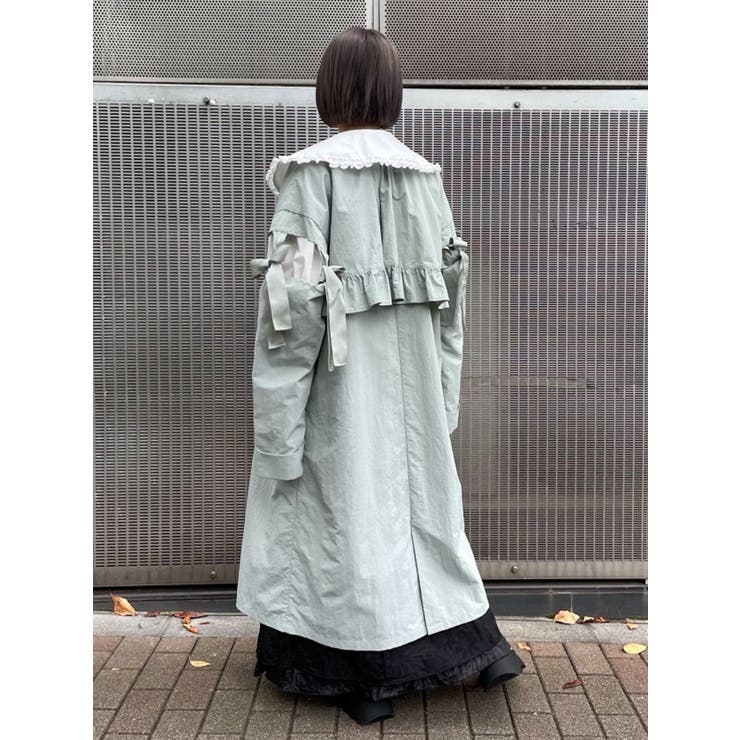リボンカットアウトコート[品番：MKSW0048628]｜merry jenny