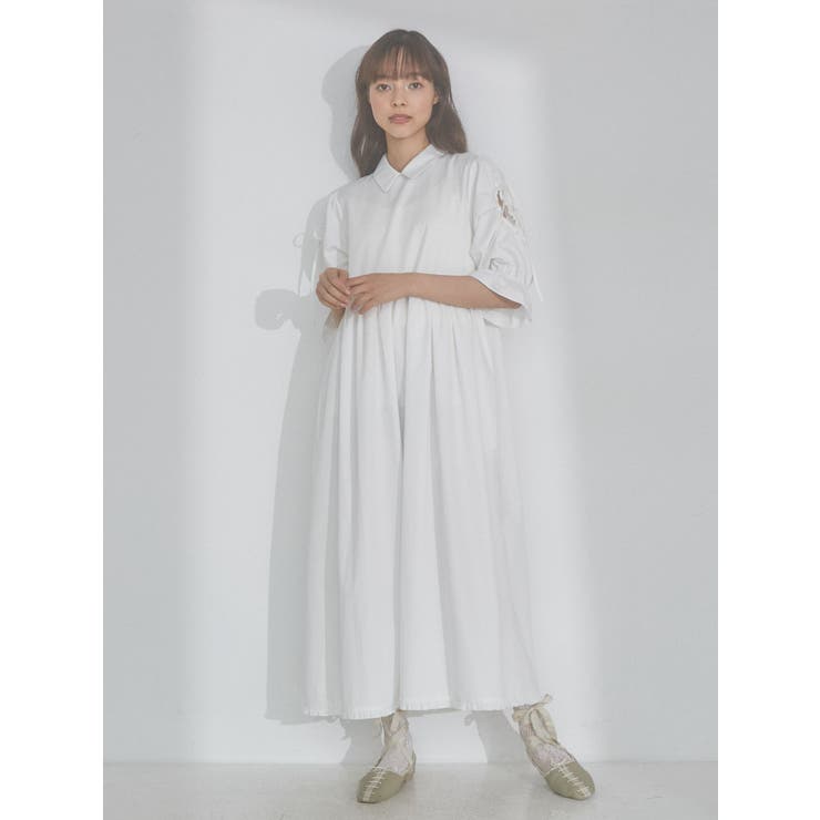 リボンカットアウトワンピース[品番：MKSW0049296]｜merry jenny