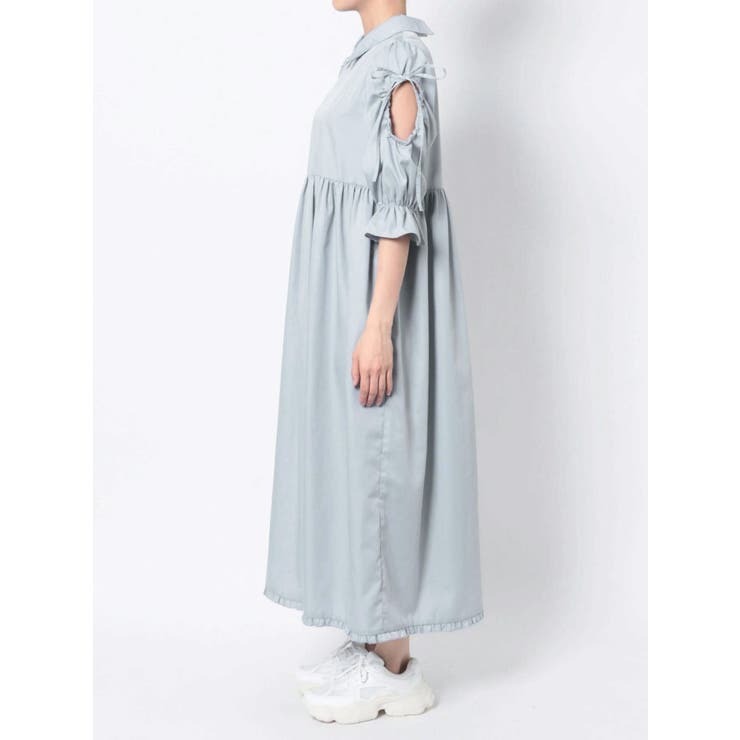 リボンカットアウトワンピース[品番：MKSW0049296]｜merry jenny