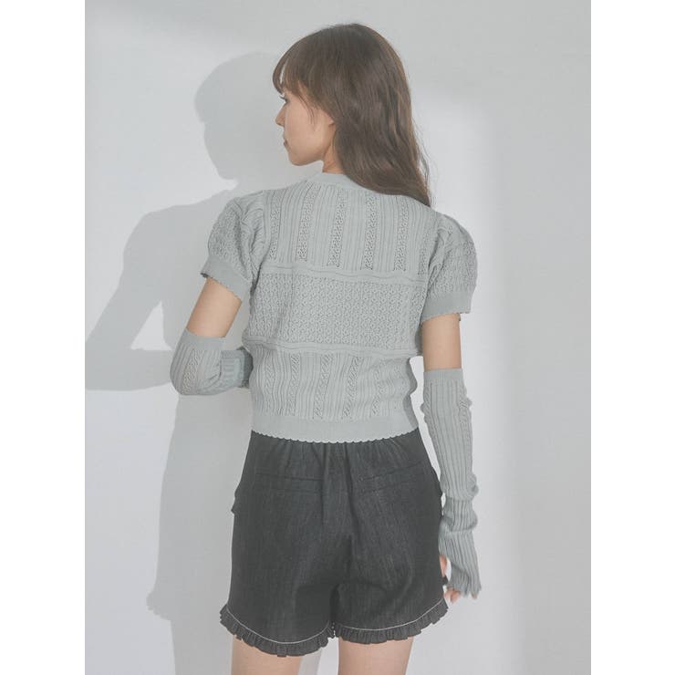 フリルデニムショートパンツ[品番：MKSW0048966]｜merry jenny