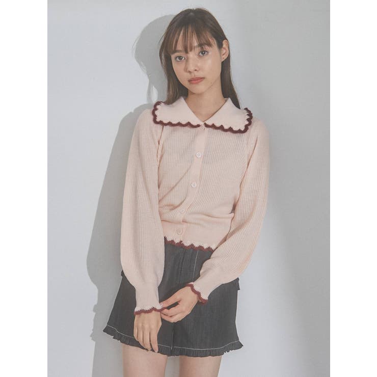 フリルデニムショートパンツ[品番：MKSW0048966]｜merry jenny
