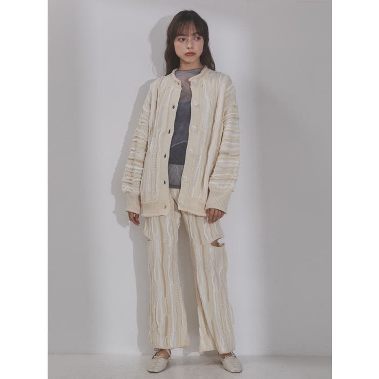 diaryシアーメッシュtops[品番：MKSW0049959]｜merry jenny