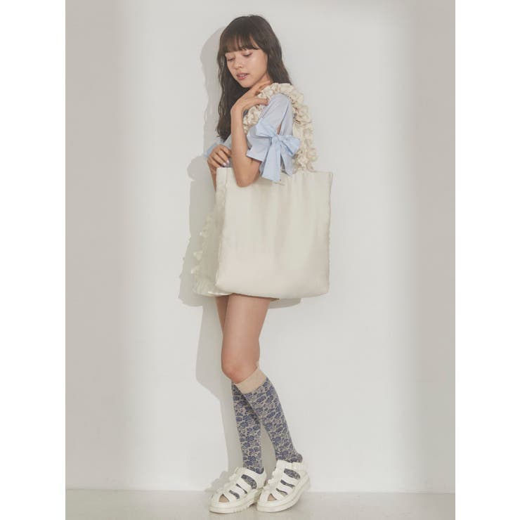 merry jenny くしゅくしゅショルダートート merry jenny（メリージェニー）の「くしゅくしゅショルダー