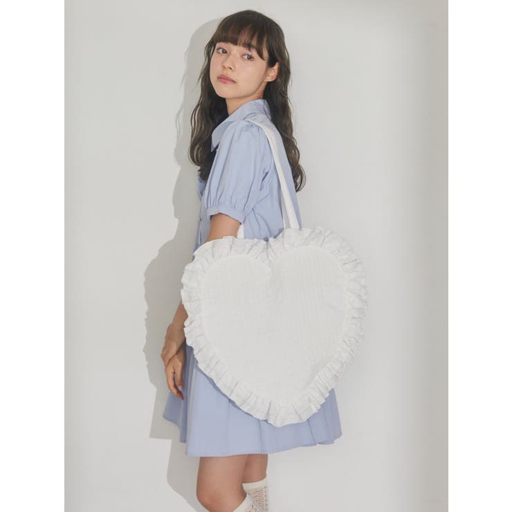 ハートフリルトート[品番：MKSW0051051]｜merry jenny
