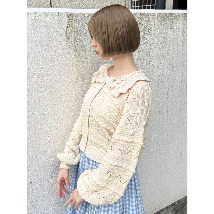 ジェリージョリー JeliJali レディース S カーディガン フリル 日本製 ピンク 1.9万 新品 ジェリージョリー JeliJali レディース S