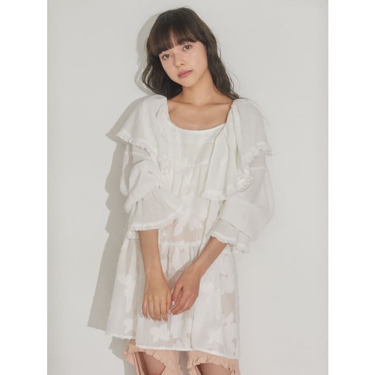 merry jenny シアーティアードチュニック fluffyシアーティアードキャミチュニック[品番：MKSW0051056]｜merry