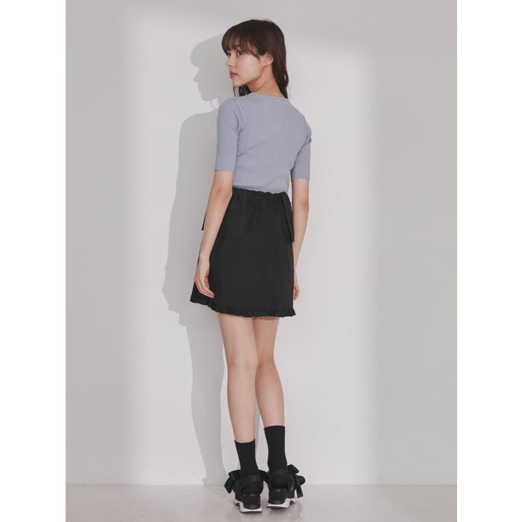 レースフラップミニスカート[品番：MKSW0051506]｜merry jenny