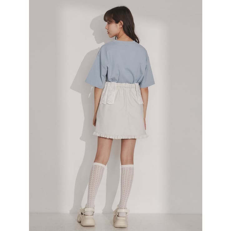 レースフラップミニスカート[品番：MKSW0051506]｜merry jenny