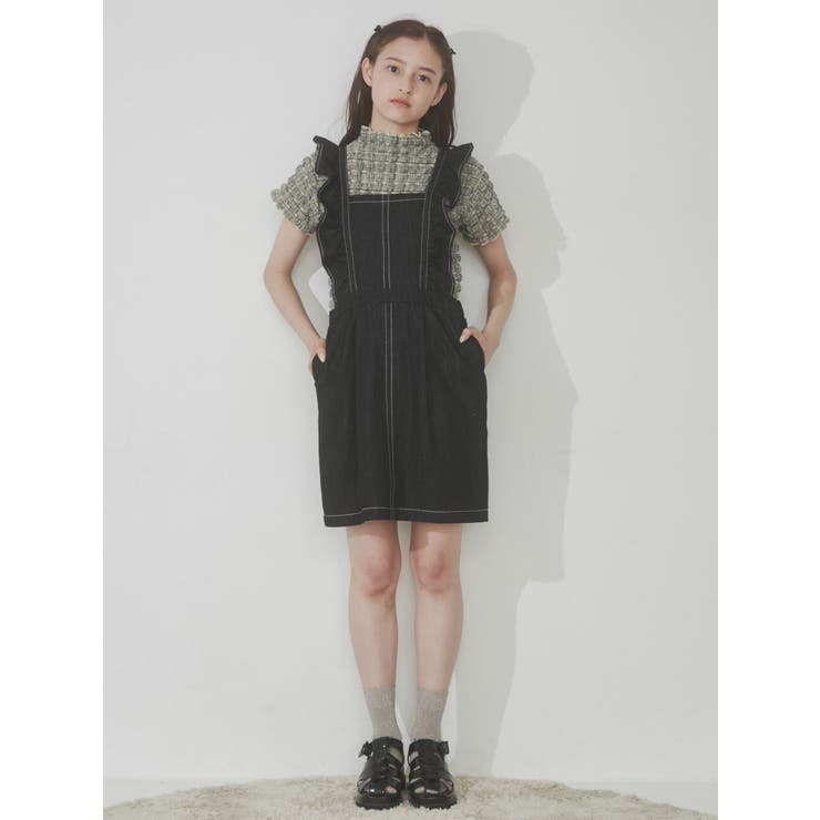 2wayデニムフリルミニワンピース[品番：MKSW0052060]｜merry jenny