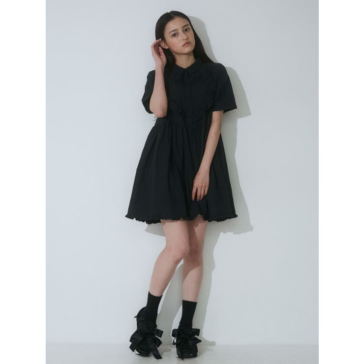 ハートフリルミニワンピース[品番：MKSW0052063]｜merry jenny