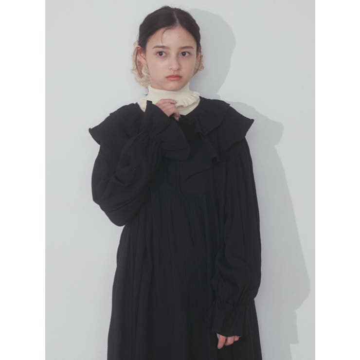 ガーゼフリルカラーワンピース[品番：MKSW0052249]｜merry jenny