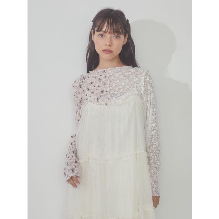 merryjenny ティアードワンピース+ レースティアードビスチェ レースティアードビスチェ（merry jenny）｜ルミネの