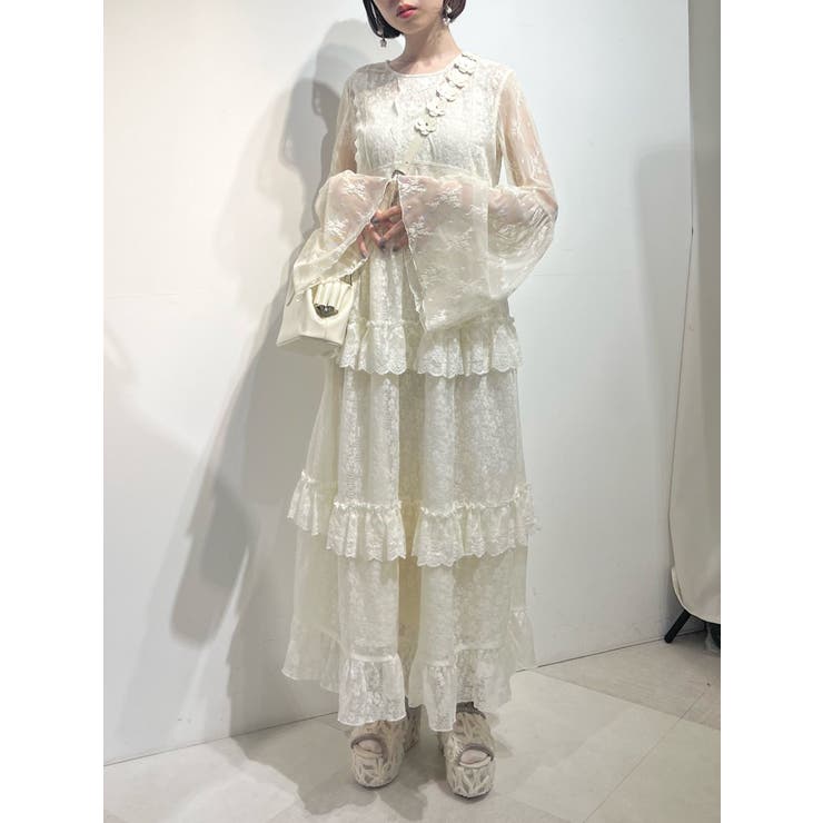 lace lace frill dress[品番：MKSW0053663]｜merry jenny（メリージェ 