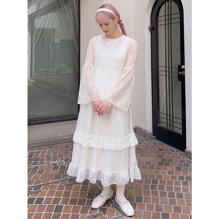 lace lace frill dress[品番：MKSW0053663]｜merry jenny（メリージェ 