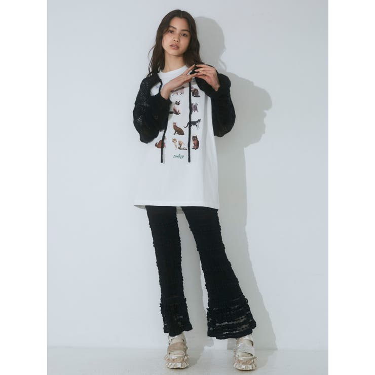 petit flower laceフレアパンツ[品番：MKSW0052253]｜merry jenny