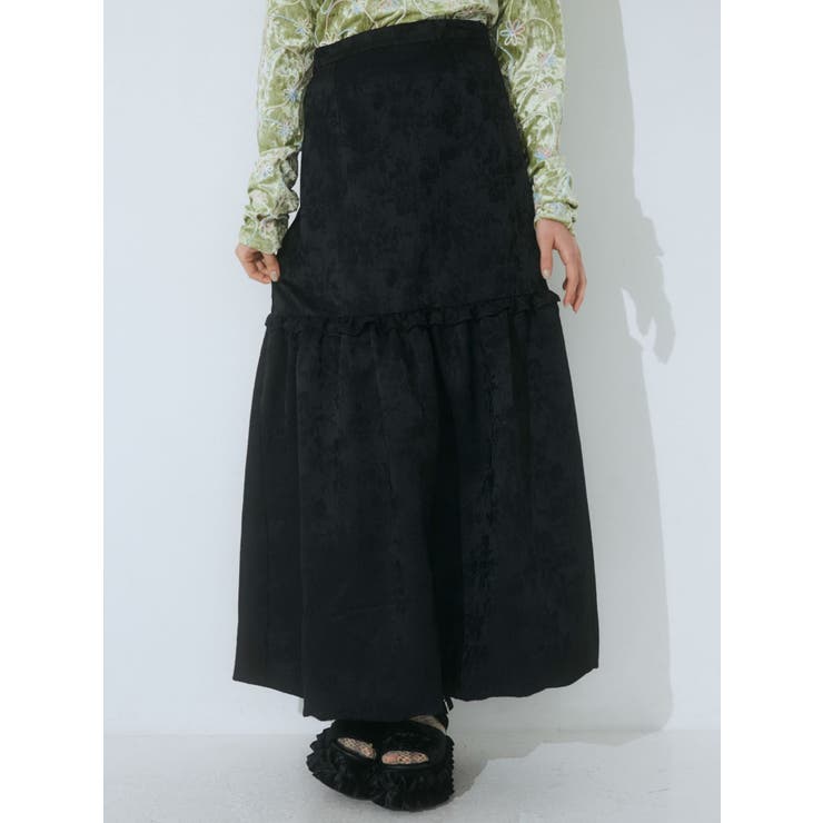 flowerジャガードバルーンスカート[品番：MKSW0052255]｜merry jenny