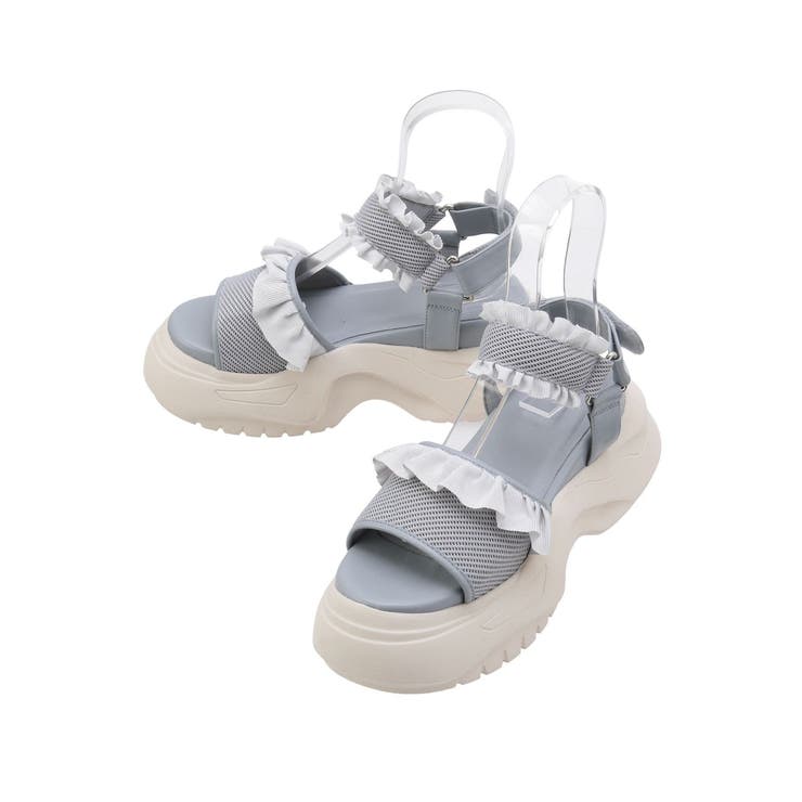 フリルメッシュスニーカーサンダル セール】【ZOZOTOWN限定】フリルメッシュスニーカーサンダル