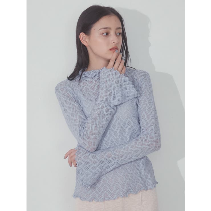 レースフレアスリーブtops[品番：MKSW0052261]｜merry jenny 