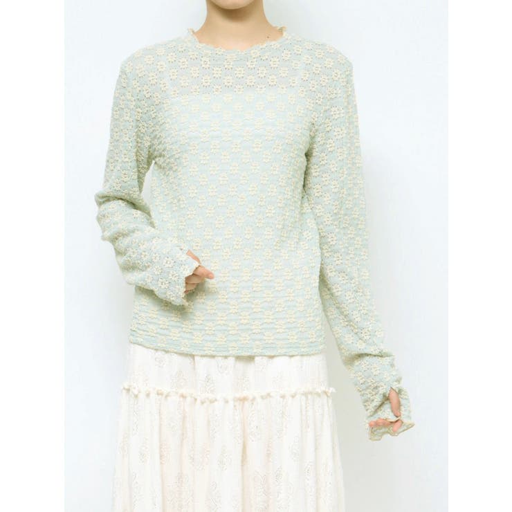 floralストレッチレースtops[品番：MKSW0052999]｜merry  jenny（メリージェ二ー）のレディースファッション通販｜SHOPLIST（ショップリスト）