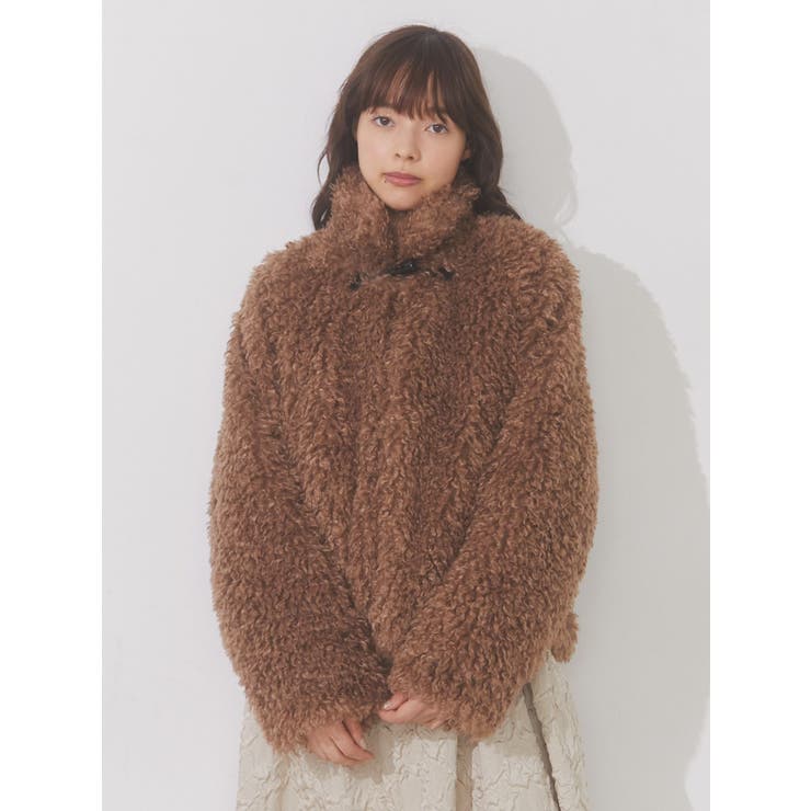 poodle collar fakefur coat[品番：MKSW0052265]｜merry jenny ...