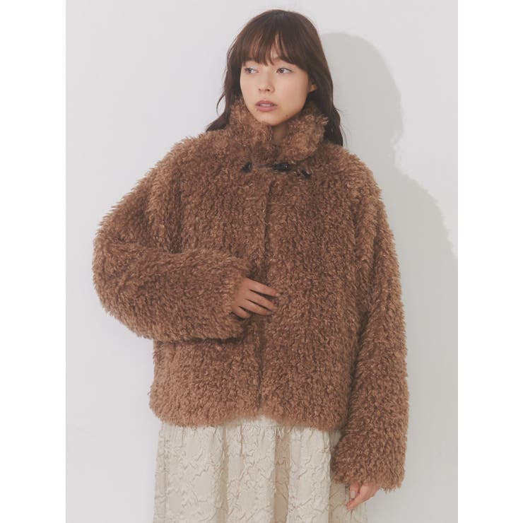 poodle collar fakefur coat[品番：MKSW0052265]｜merry jenny